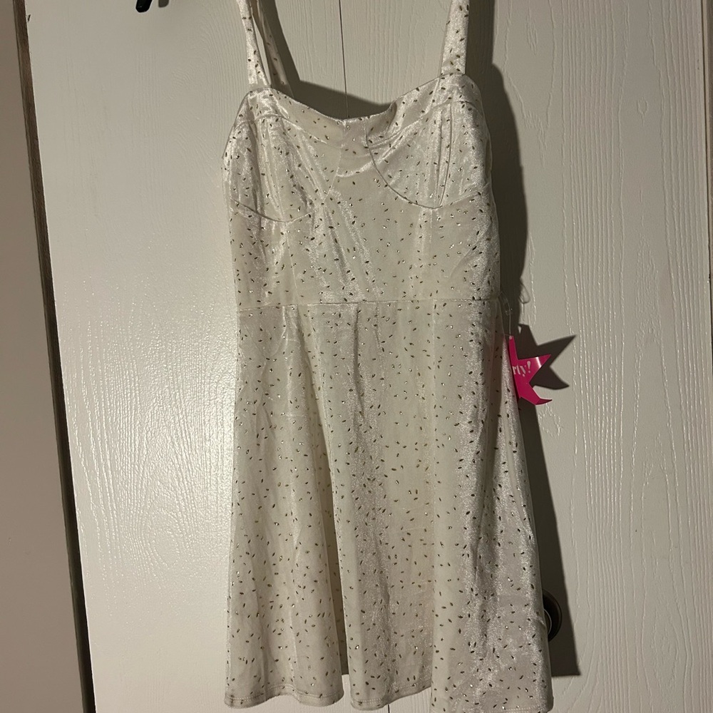 White Velvet Party Dress